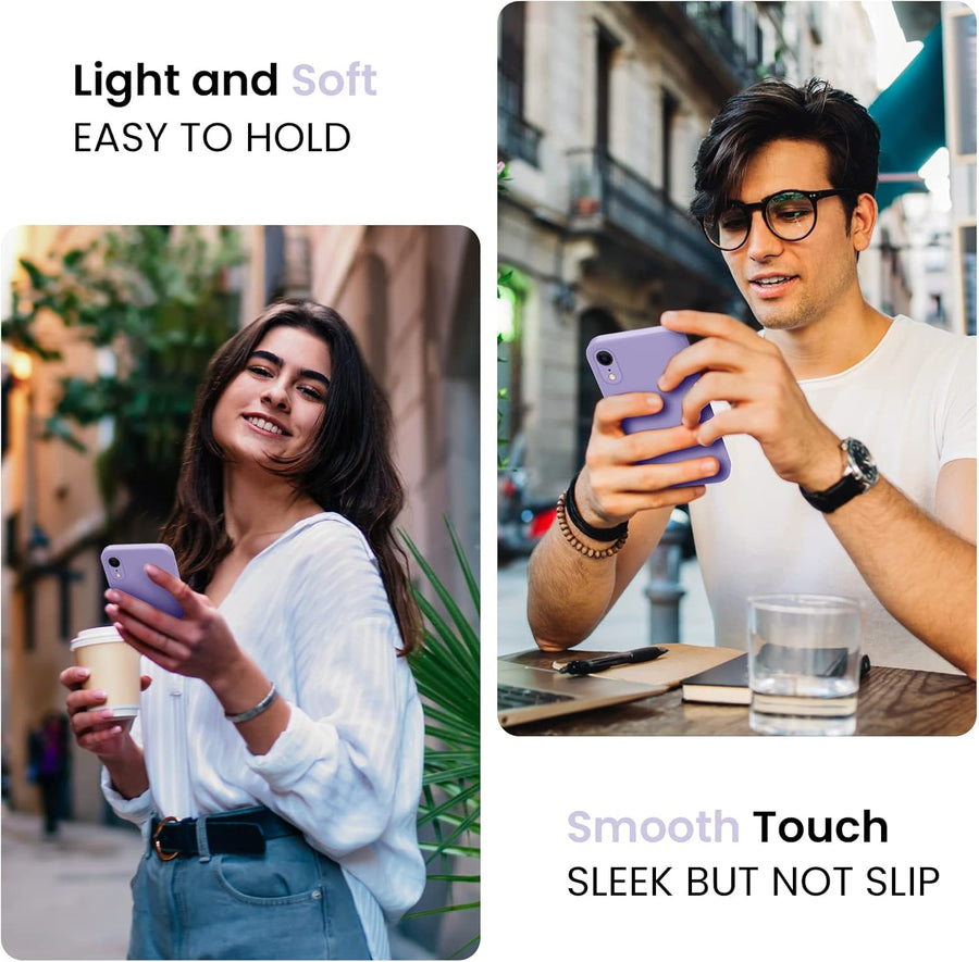 SupShell™️ Minimalist Silicone Phone Case Series for iPhone XR, Clove Purple - Supshell