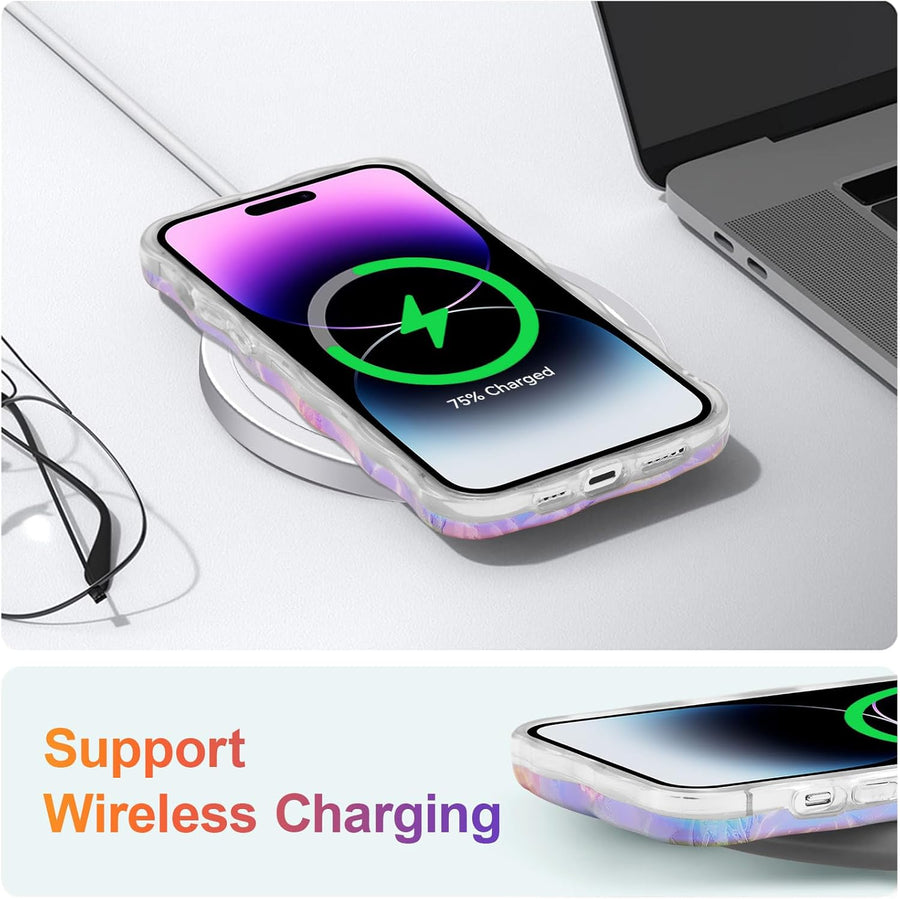 SupShell™️ TPU Oil Painting Printed Flower Case Series for iPhone 15 Pro Max, Green - Supshell