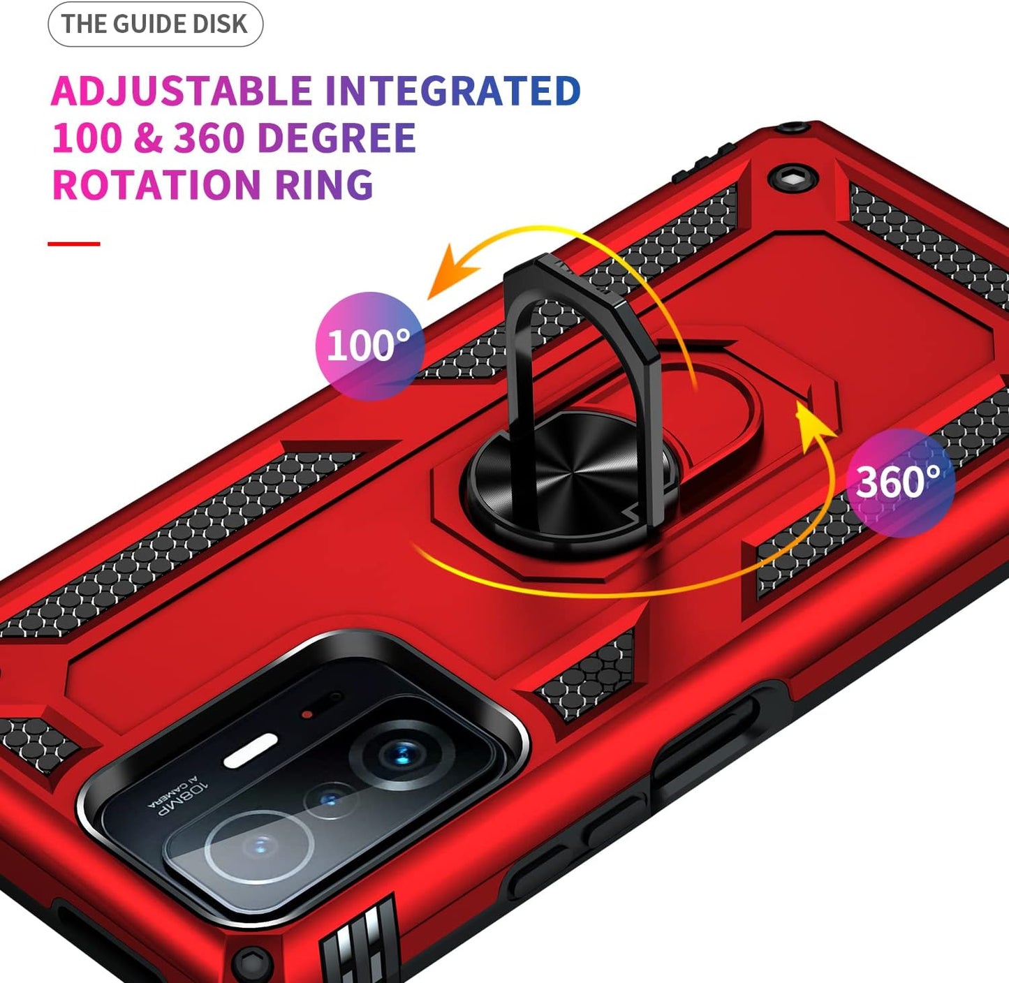 SupShell™️ TPU Military Protection Shockproof Rugged Armor Case Series for Mi 11T / 11T Pro, Red