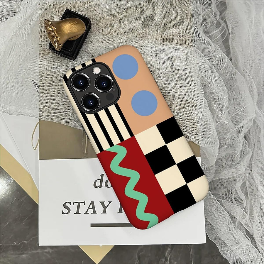 SupShell™️ TPU Geometric Pattern Case Series Compatible with iPhone Series, Stitching - Supshell