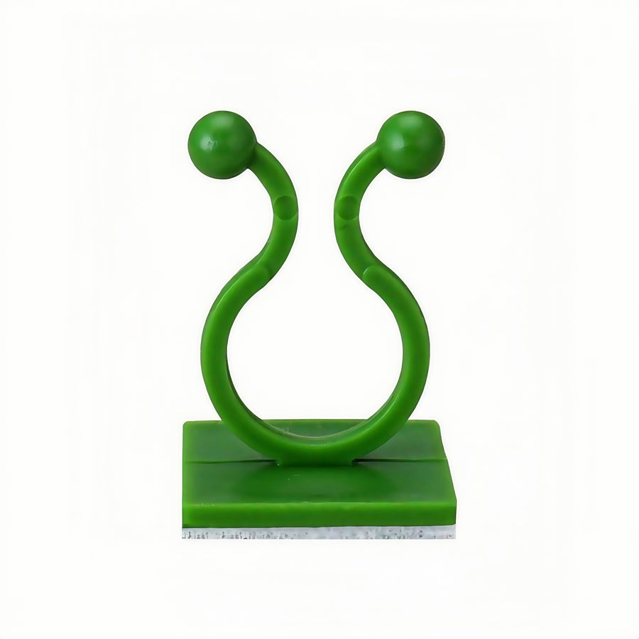 60 Pcs Plant Wall Climbing Clips - Green Plastic Support Hooks