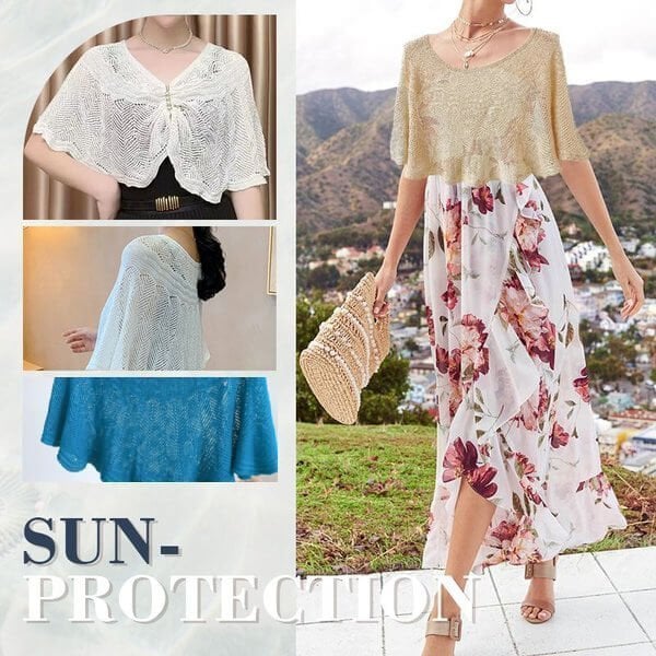 Knitted Sun-proof Shawl (🔥Gift Pearl Clips 1pcs🔥) - Supshell