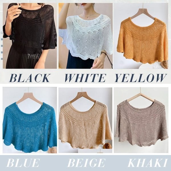 Knitted Sun-proof Shawl (🔥Gift Pearl Clips 1pcs🔥) - Supshell