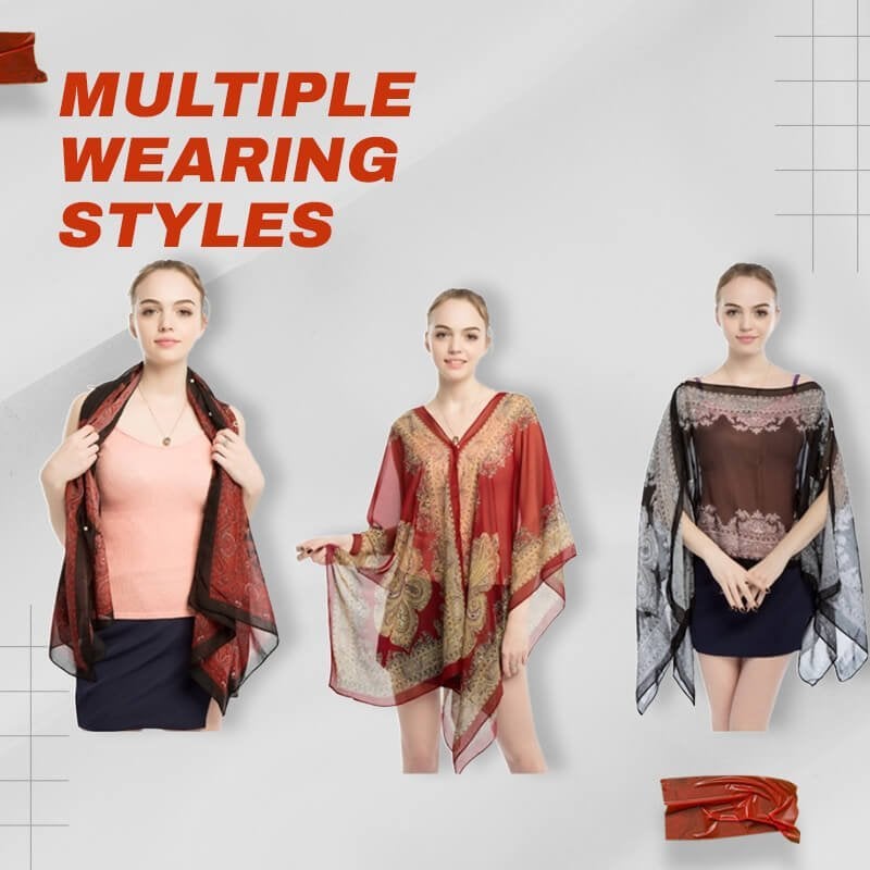 Versatile Sun Protection Chiffon Shawl - Supshell