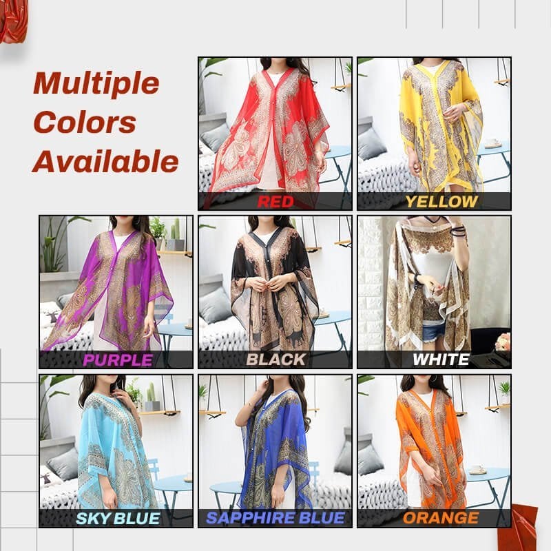 Versatile Sun Protection Chiffon Shawl - Supshell