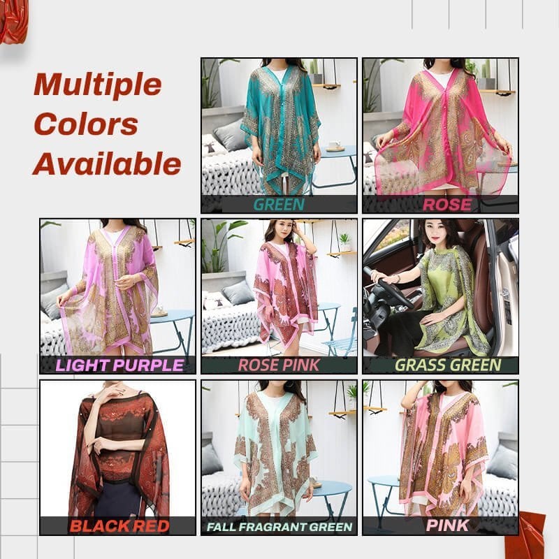 Versatile Sun Protection Chiffon Shawl - Supshell