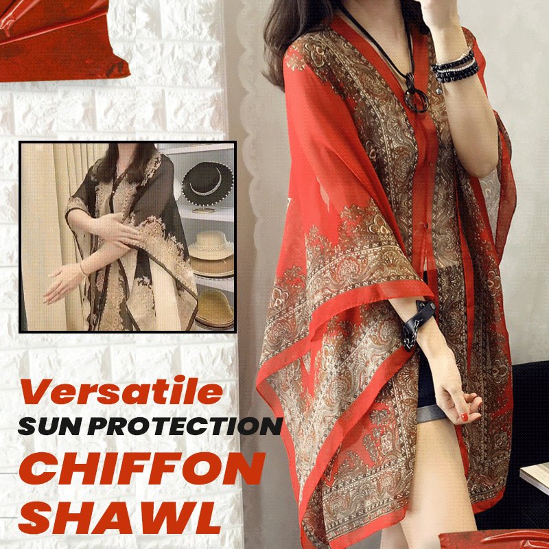 Versatile Sun Protection Chiffon Shawl - Supshell