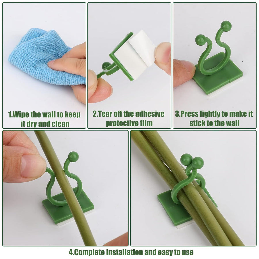 Plant Climbing Self Adhesive Wall Clips [30/60 Clips Set]