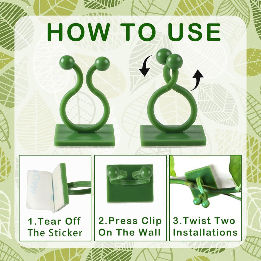Plant Climbing Self Adhesive Wall Clips [30/60 Clips Set]