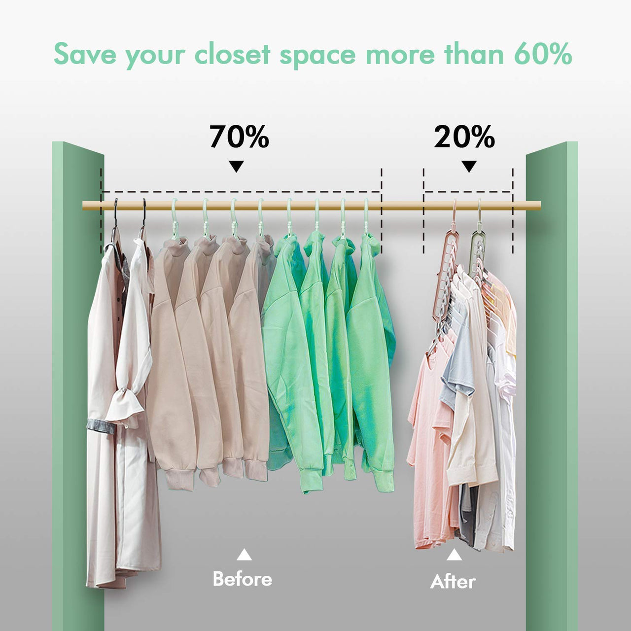 9 Slots Smart Hanger (Pack of 4)