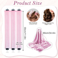 Heatless Hair Curler for Women - Flexible Curling Rod with Hook Satin Rollers for All Hair Types