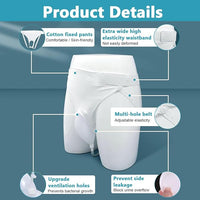 Male Urine Collect Bag -Reusable Silicone | Leak-Proof, Comfort-Fit & Easy Clean | White/blue