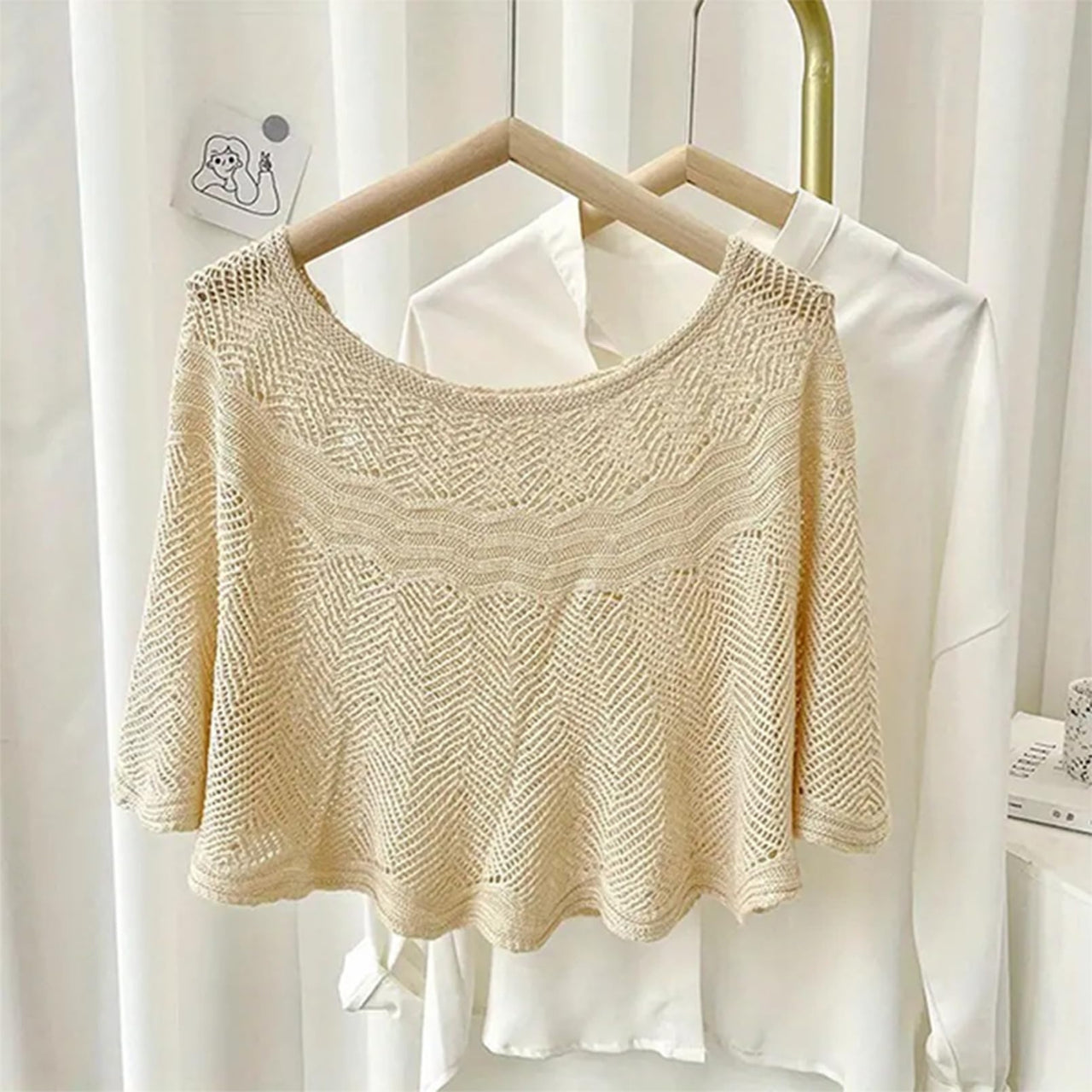 Knitted Sun-proof Shawl (🔥Gift Pearl Clips 1pcs🔥)