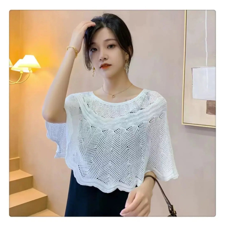 Knitted Sun-proof Shawl (🔥Gift Pearl Clips 1pcs🔥)