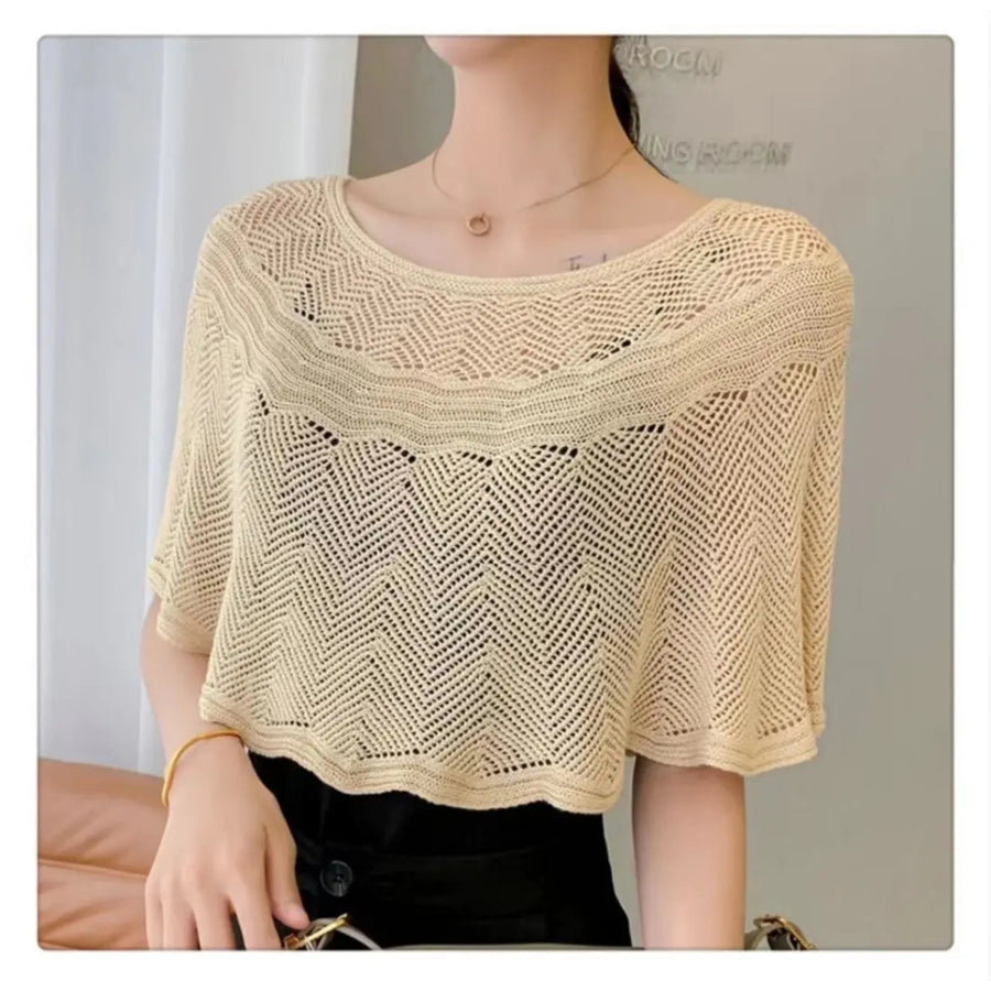 Knitted Sun-proof Shawl (🔥Gift Pearl Clips 1pcs🔥)