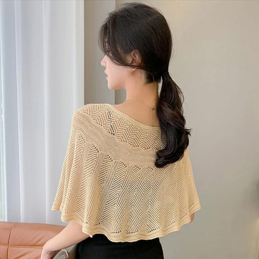 Knitted Sun-proof Shawl (🔥Gift Pearl Clips 1pcs🔥)
