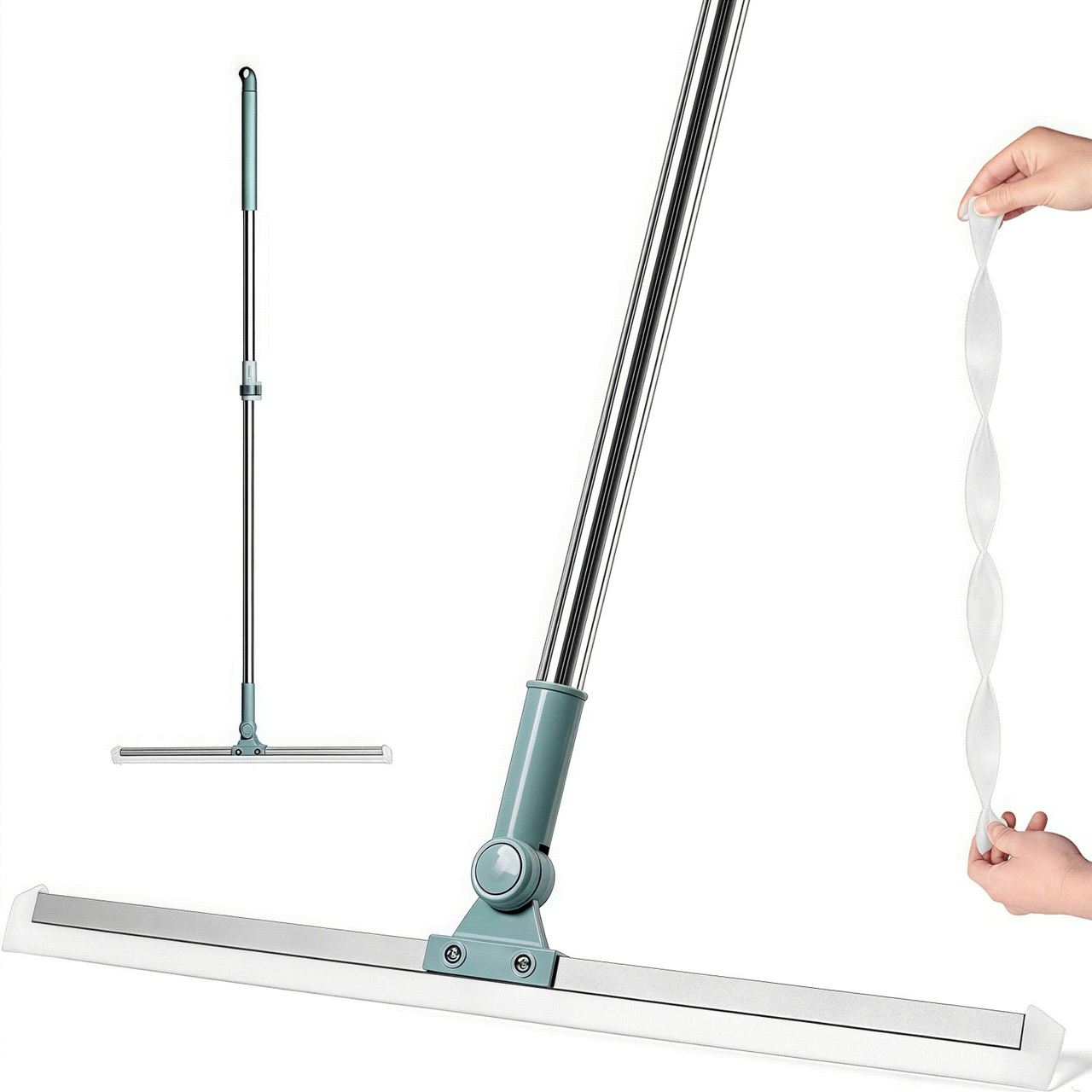 Magic Broom Silicone Floor Scraper - Bathroom Hair Cleaning Brush with Water Squeegee for Home Use
