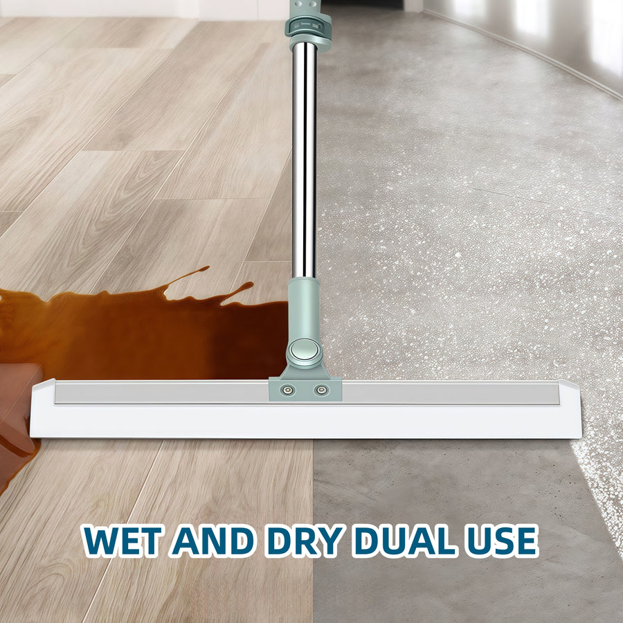 Magic Broom Silicone Floor Scraper - Bathroom Hair Cleaning Brush with Water Squeegee for Home Use