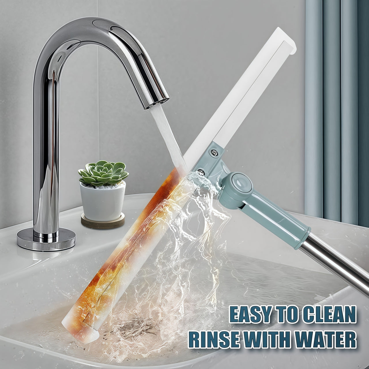 Magic Broom Silicone Floor Scraper - Bathroom Hair Cleaning Brush with Water Squeegee for Home Use