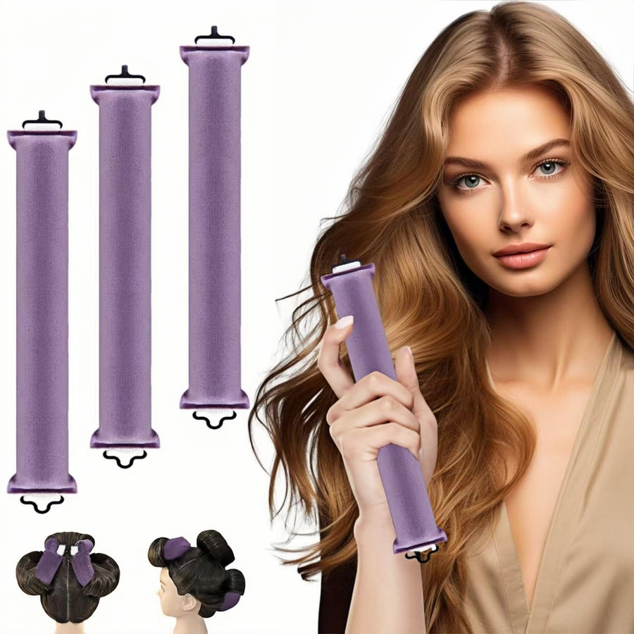 Heatless Hair Curler for Women - Flexible Curling Rod with Hook Satin Rollers for All Hair Types