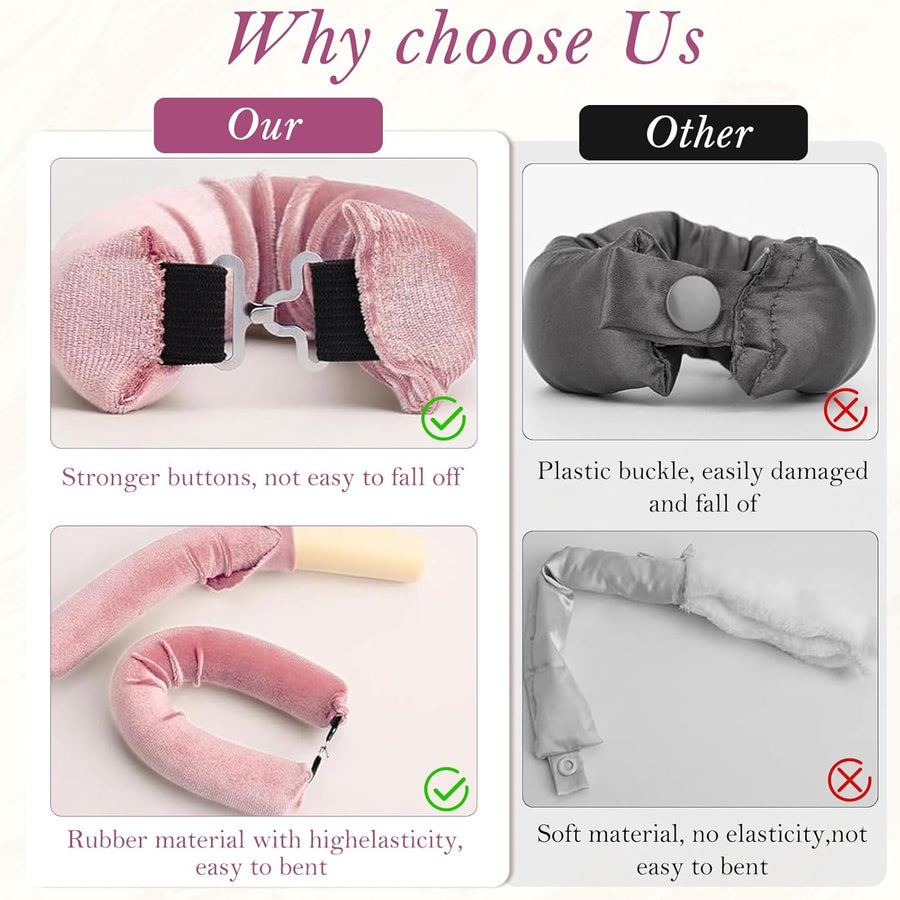 Heatless Hair Curler for Women - Flexible Curling Rod with Hook Satin Rollers for All Hair Types