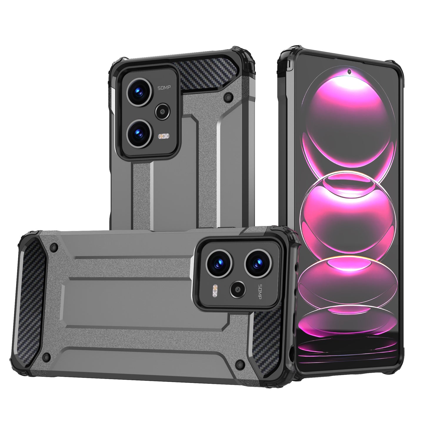 Cross-border suitable for Redmi NOTE12PRO mobile phone case King Kong four corners three anti-drop armor PocoX5 protective case - Supshell