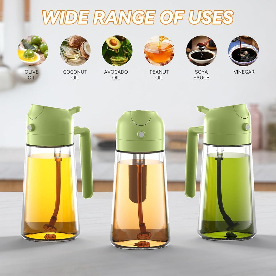 16oz/470ml Olive Oil Sprayer - 2-in-1 Kitchen Dispenser