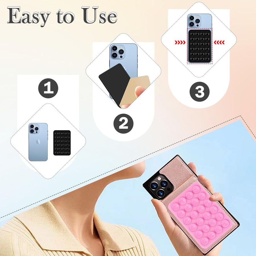8Pcs Silicone Suction Phone Case – Anti-Slip Phone Stickers