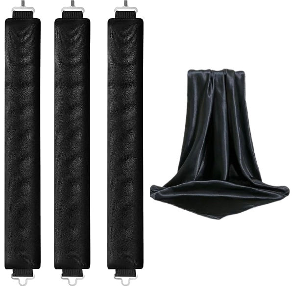 Heatless Hair Curler for Women - Flexible Curling Rod with Hook Satin Rollers for All Hair Types