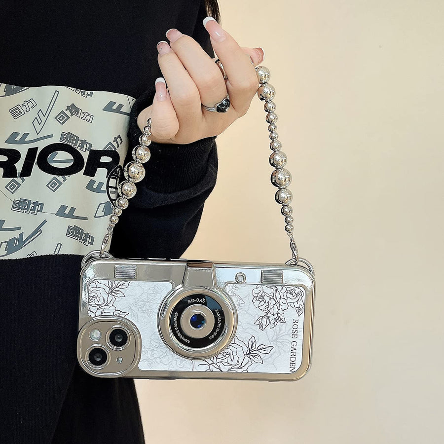 SupShell™ Retro Camera iPhone Case - TPU & Leather | Shockproof 3D Protection for Women - Flower - Supshell