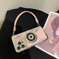 SupShell™ Retro Camera iPhone Case - TPU & Leather | Shockproof 3D Protection for Women - Pink - Supshell