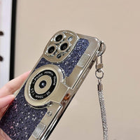 SupShell™ Retro Camera iPhone Case - TPU & Leather | Shockproof 3D Protection for Women - Diamond Purple - Supshell