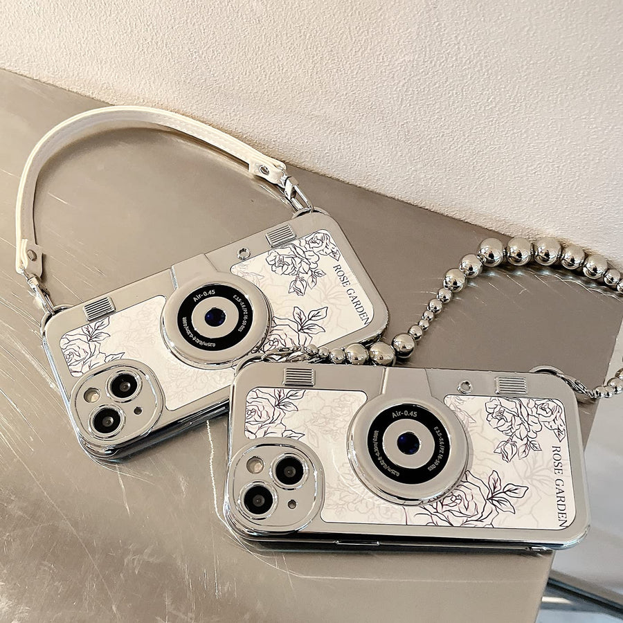 SupShell™ Retro Camera iPhone Case - TPU & Leather | Shockproof 3D Protection for Women - Flower - Supshell