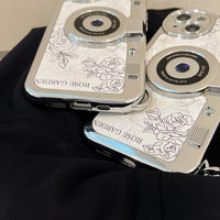 SupShell™ Retro Camera iPhone Case - TPU & Leather | Shockproof 3D Protection for Women - Flower - Supshell