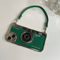 SupShell™ Retro Camera iPhone Case - TPU & Leather | Shockproof 3D Protection for Women - Green - Supshell