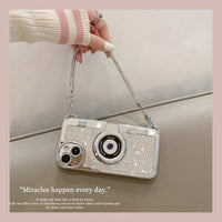 SupShell™ Retro Camera iPhone Case - TPU & Leather | Shockproof 3D Protection for Women - Diamond White - Supshell
